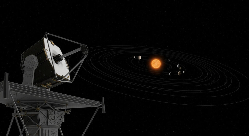 TRAPPIST-1, James Webb Space Telescope, JWST, search for extraterrestrial life, exoplanet atmospheres, TRAPPIST-1d, red dwarf planets, habitable zone, transmission spectroscopy, astrobiology, E-E-A-T, flat spectrum