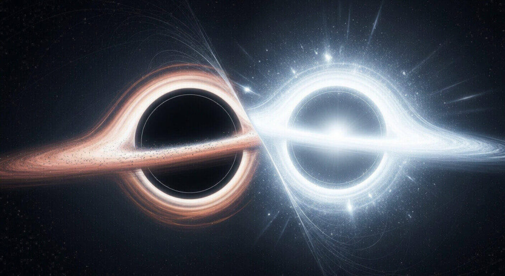 black hole white hole, what is a white hole, loop quantum gravity, Planck star, quantum bounce, cosmic singularity, general relativity, black hole information paradox, dark matter theory, Big Bounce theory