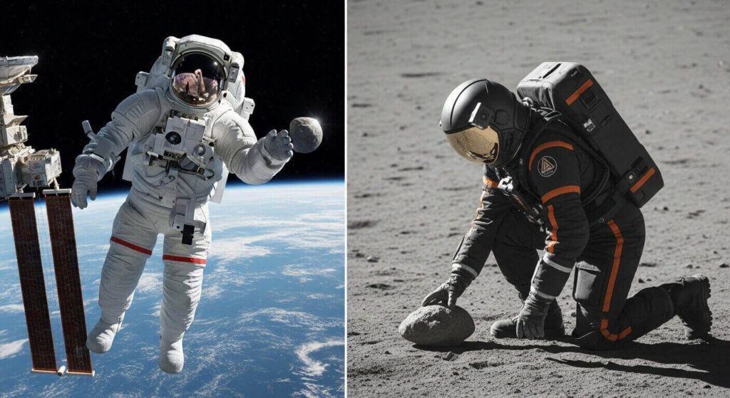 EMU vs AxEMU Comparison, NASA Extravehicular Mobility Unit (EMU), Axiom Space AxEMU Spacesuit, Spacesuit Life Support System (PLSS), Artemis Lunar Mission Spacesuit, Extravehicular Activity (EVA) Technology, Spacesuit Engineering Dissection, Liquid Cooling Ventilation Garment (LCVG), Future of Space Exploration Suits, One-Person Spaceship Technology