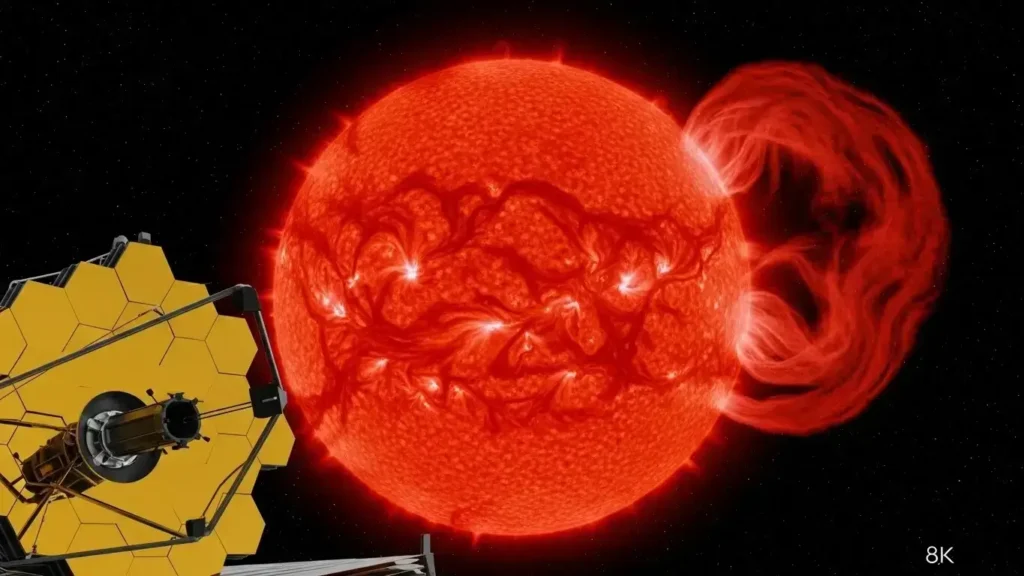 Betelgeuse supernova timeline, JWST Betelgeuse findings 2025, James Webb Space Telescope red supergiant, when will Betelgeuse explode, Betelgeuse dimming explained, star explosion impact on Earth, MIRI instrument Betelgeuse images, stellar evolution carbon burning, Orion constellation supernova.