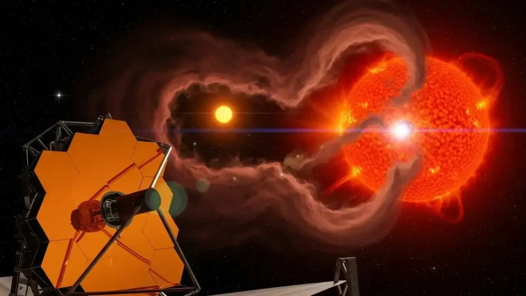 Betelgeuse companion star, James Webb Space Telescope Betelgeuse, Alpha Orionis B, Betelbuddy, JWST infrared spectrum analysis, red supergiant dimming, stellar astrophysics, long secondary period (LSP), NASA Webb observations.