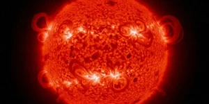 JWST images of Betelgeuse red supergiant surface, James Webb Space Telescope Betelgeuse, NIRCam infrared astronomy, Betelgeuse uneven surface, red supergiant convection cells, Orion constellation star dimming, supernova precursor signs, stellar photosphere imaging.