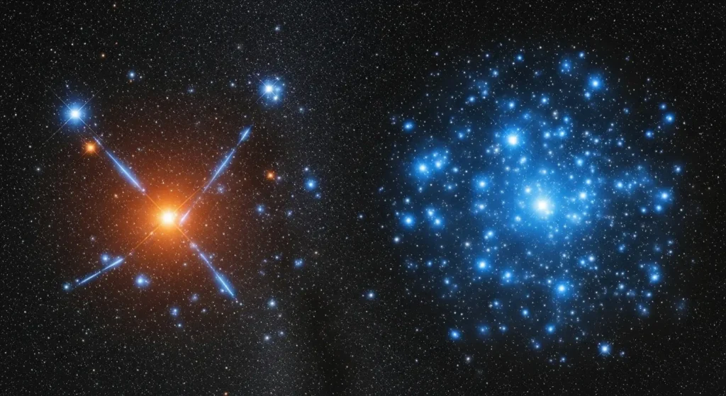 성단, 히아데스, 플레이아데스, 산개성단, M45, 알데바란, 천문학 관측, 우주 거리 사다리, 별의 진화, 겨울 밤하늘