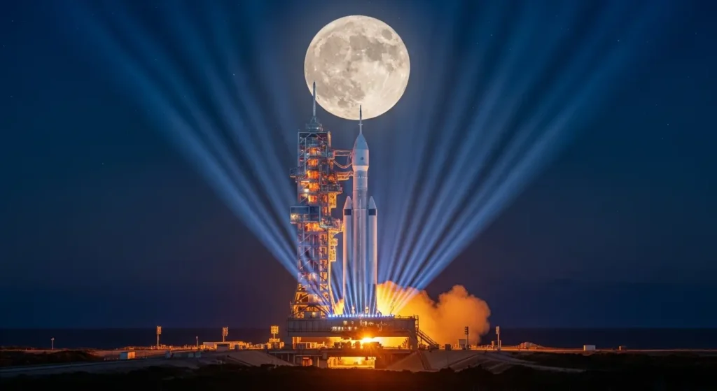 NASA, Artemis Mission, Moon Landing, SLS Rocket, Space Exploration, SpaceX Starship, Lunar Gateway, Artemis III, Space Science, Mars Mission
