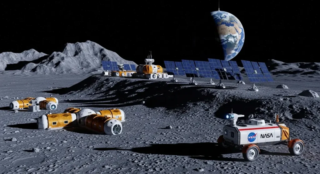 Artemis Program, NASA Moon Base, Lunar South Pole, Moon Habitation Roadmap, SpaceX Starship HLS, ISRU technology, Lunar Gateway, Water Ice on Moon, Space Exploration 2026, Sustainable Lunar Presence